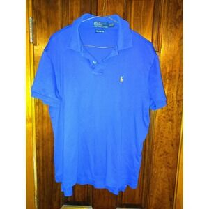 Polo Ralph Lauren Mens Blue Pima Soft Touch Polo Shirt Size M